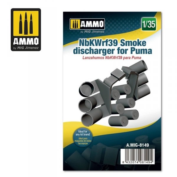 Ammo of Mig 8149 NbKWrf 39 Smoke Discharger for Puma 1/35