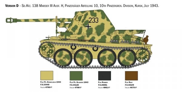 Italeri 6566 Marder III Ausf. H Sd. Kfz.138 1/35