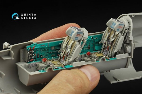 Quinta Studio QD32121 MiG-21UM 3D-Printed &amp; coloured Interior on decal paper (Trumpeter) 1/32