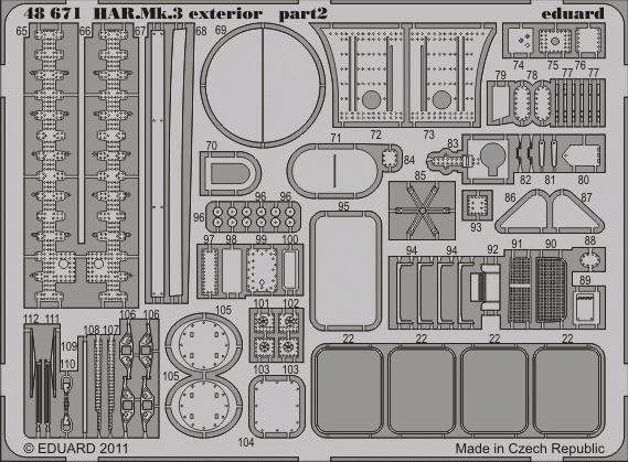 Eduard 48671 HAR. Mk.3 exterior 1/48 Hasegawa