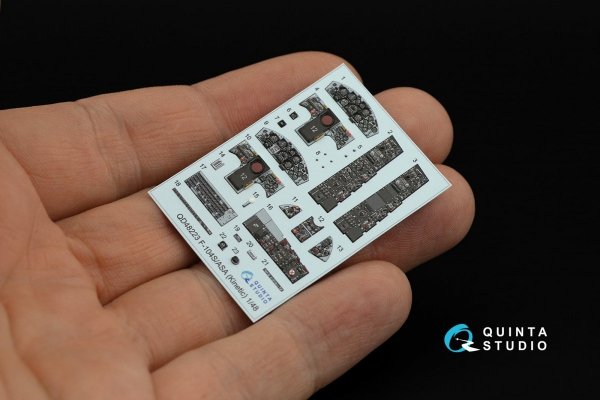Quinta Studio QD48223 F-104S/ASA 3D-Printed &amp; coloured Interior on decal paper (Kinetic) 1/48