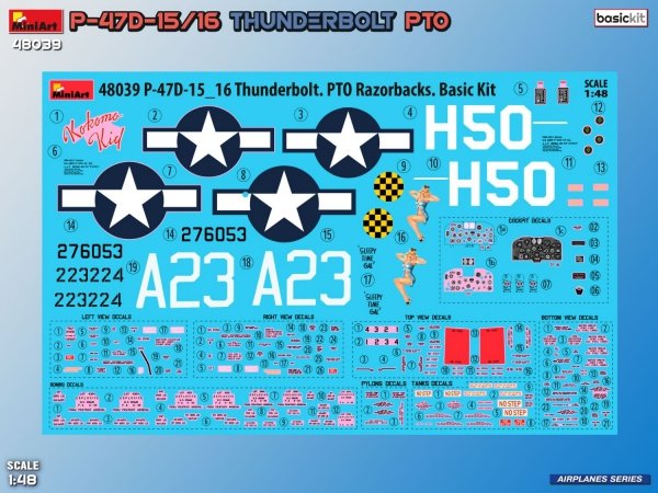 Mini Art 48039 P-47D-15/16 Thunderbolt. PTO. Basic Kit 1/48