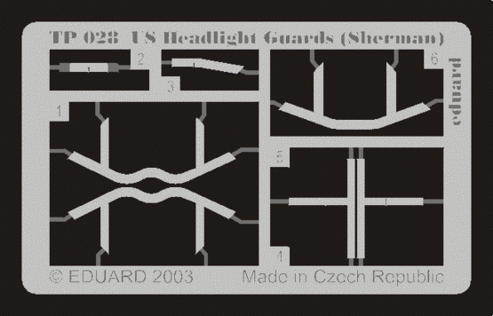 Eduard TP028 US Headlight Guards (Sherman) 1/35