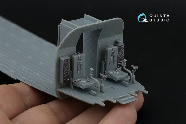 Quinta Studio QD48470 Ka-52 3D-Printed coloured Interior on decal paper (Zvezda) 1/48
