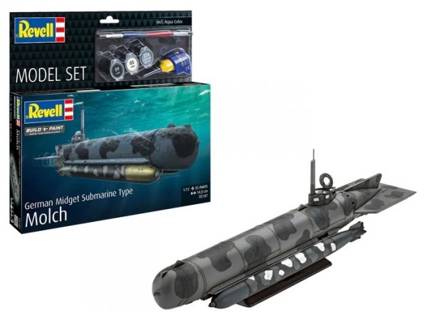 Revell 65187 Model Set German Midget Submarine Molch 1/72
