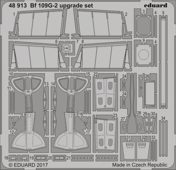Eduard 48913 Bf 109G-2 upgrade set EDUARD 1/48