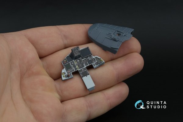 Quinta Studio QD+32252 F-15C PAD-upgraded 3D-Printed &amp; coloured Interior on decal paper (Tamiya) (with 3D-printed resin parts) 1/32