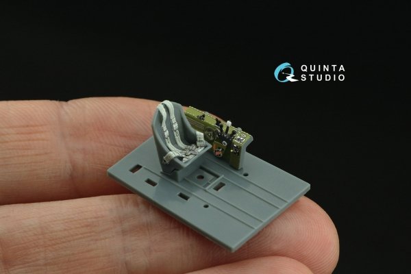 Quinta Studio QD72148 F6F-5 Hellcat 3D-Printed coloured Interior on decal paper (Eduard) 1/72