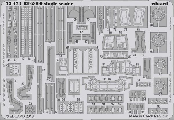 Eduard 73473 EF-2000 single seater 1/72 HASEGAWA