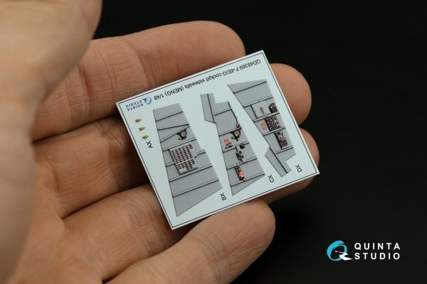 Quinta Studio QD48387 F-4E early with slatted wing 3D-Printed &amp; coloured Interior on decal paper (Meng) 1/48