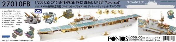 Pontos 27010FB USS CV-6 Enterprise 1942 Detail up set (20B Deck Blue) 1/200
