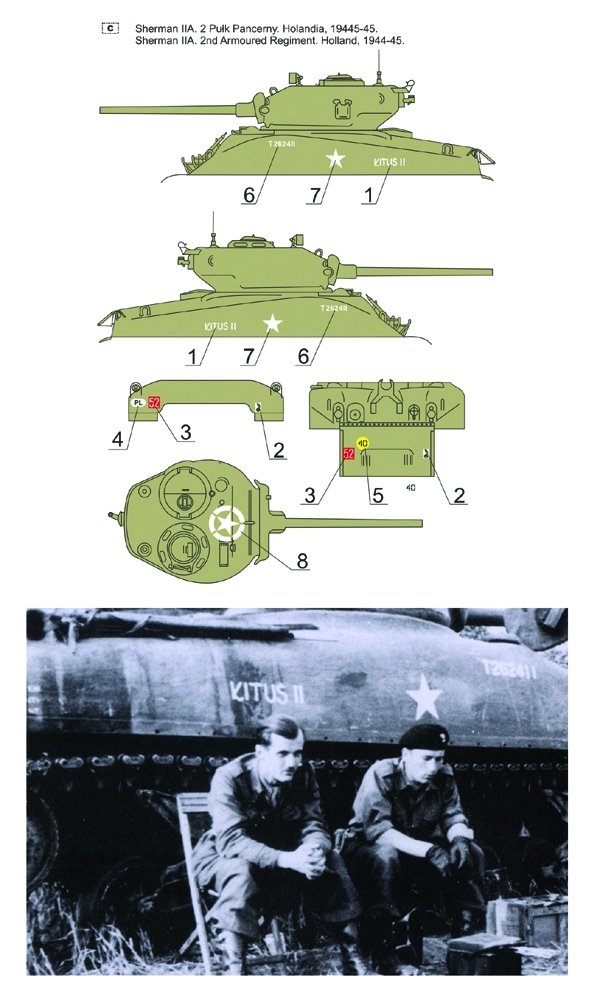 Toro 16D01 Polish Shermans vol.1 Sherman IIA / M4A1 (76)W 1st Polish Armoured Division (for ILK 61616) 1/16