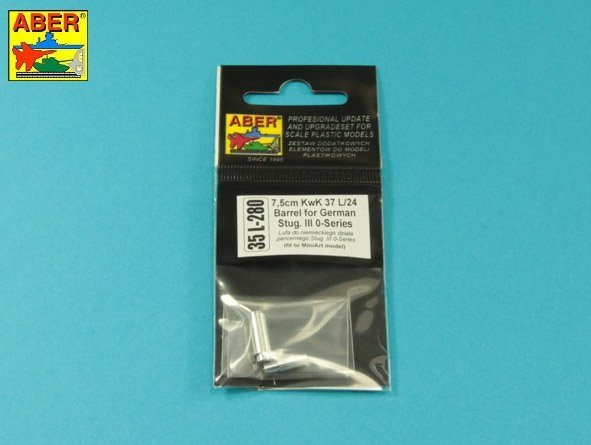 Aber 35L-280 Lufa 7,5 cm KwK 37 L/24 do niemieckiego działa Stug.III o-Series 1/35