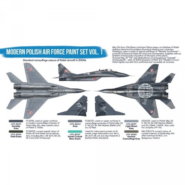 Hataka HTK-BS17 Modern Polish Air Force paint set vol. 1