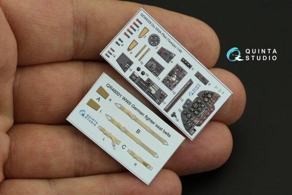 Quinta Studio QD48328 Do 335A Pfeil 3D-Printed &amp; coloured Interior on decal paper (Tamiya) 1/48