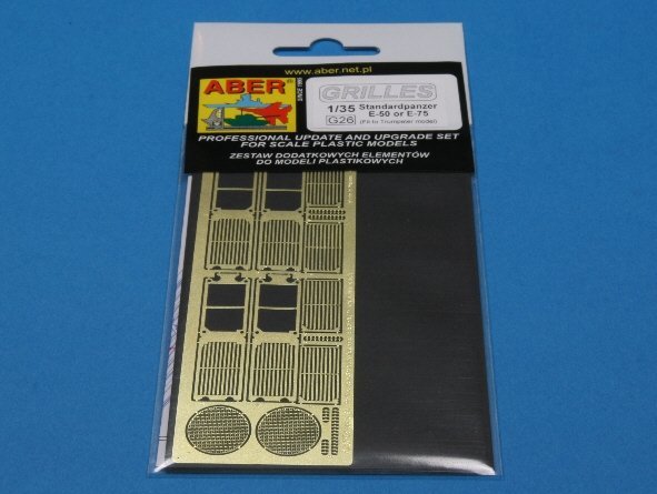 Aber 35G26 Grilles for german tank Standardpanzer E-75 or E-50 (1:35)