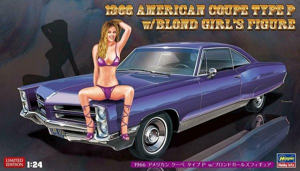 Hasegawa SP424 (52224) 1966 American Coupe Type P w/Blond Girl's Figure 1/24