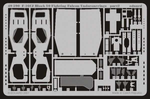 Eduard 49390 F-16CJ Block 50 undercarriage 1/48 Tamiya