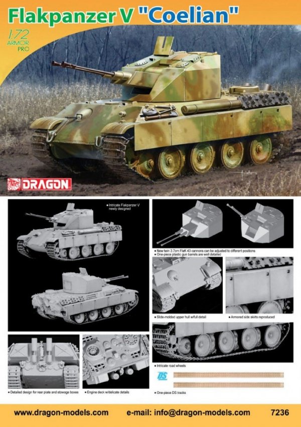 Dragon 7236 Flakpanzer V Coelian (1:72)