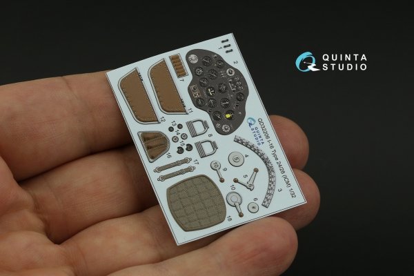 Quinta Studio QD32206 I-16 Type 24/28 3D-Printed coloured Interior on decal paper (ICM) 1/32
