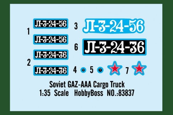 Hobby Boss 83837 Soviet GAZ-AAA Cargo Truck