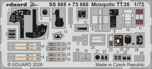 Eduard SS865 Mosquito TT.35 for AIRFIX 1/72
