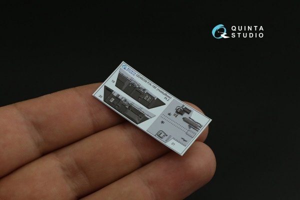 Quinta Studio QD48259 F/A-18E 3D-Printed &amp; coloured Interior on decal paper (HobbyBoss) 1/48
