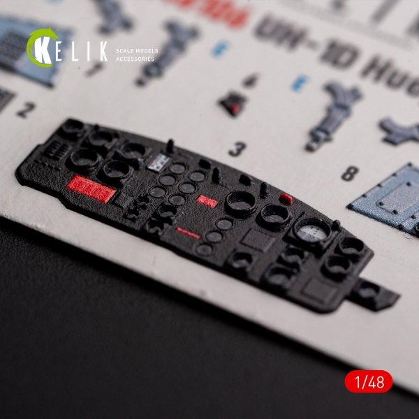 KELIK K48106 UH-1D &quot;Huey&quot; - interior 3D decals for Zimi Model/KittyHawk kit 1/48
