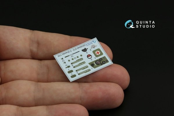 Quinta Studio QD35048 STZ-5 3D-Printed &amp; coloured Interior on decal paper (Zvezda) 1/35