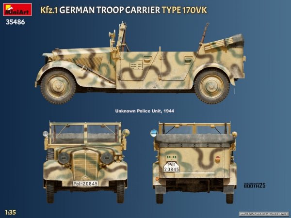 MiniArt 35486 Kfz.1 German Troop Carrier Type 170VK 1/35