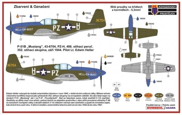 Kovozavody Prostejov CLK0003 P-51B MUSTANG (1:72)