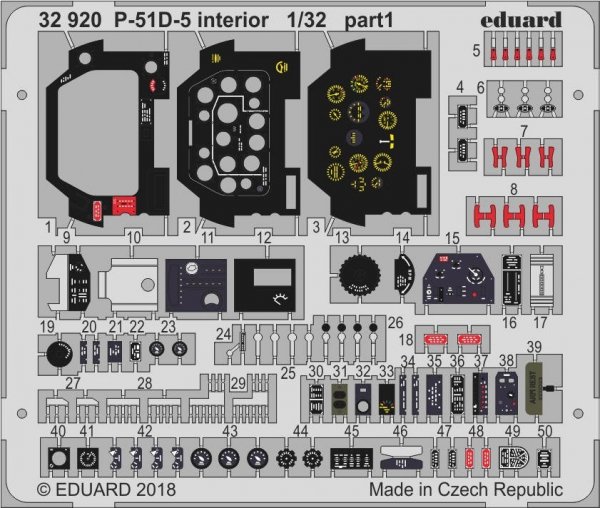 Eduard 32920 P-51D-5 interior REVELL 1/32