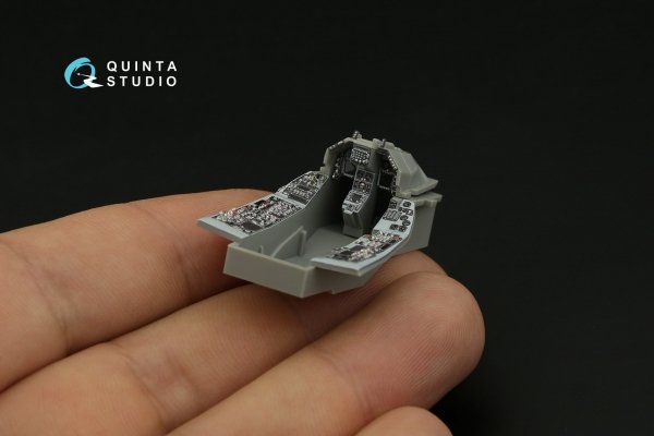 Quinta Studio QDS-48400 F-16C block 25 3D-Printed coloured Interior on decal paper (Kinetic 2022 tool) (Small version) 1/48