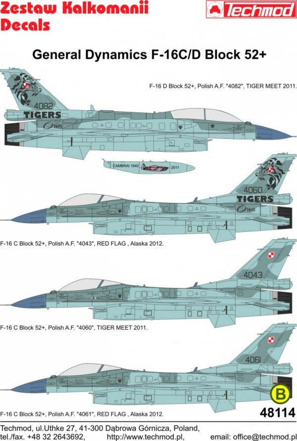 Techmod 48114 F-16C/D (1:48)