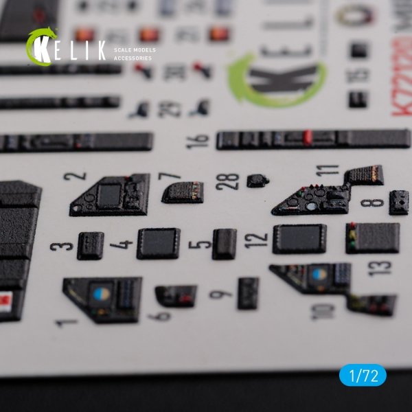 KELIK K72120 Mirage 2000D interior 3D decals forModelSvit kit 1/72