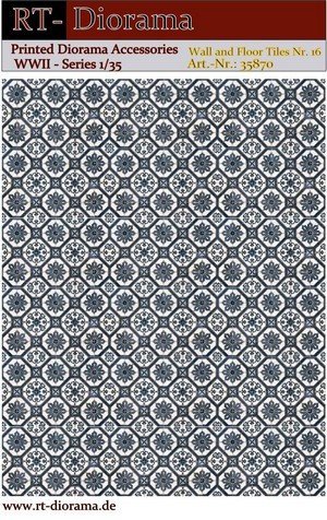 RT-Diorama 35870 Printed Accessories: Wall and Floor Tiles Nr.16 1/35