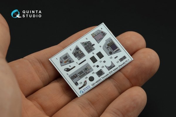 Quinta Studio QD+48262 Tornado IDS Italian 3D-Printed &amp; coloured Interior on decal paper (Revell) (with 3D-printed resin parts) 1/48