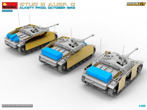 MiniArt 35352 STUG III AUSF. G ALKETT PROD. OCTOBER 1943 INTERIOR KIT 1/35