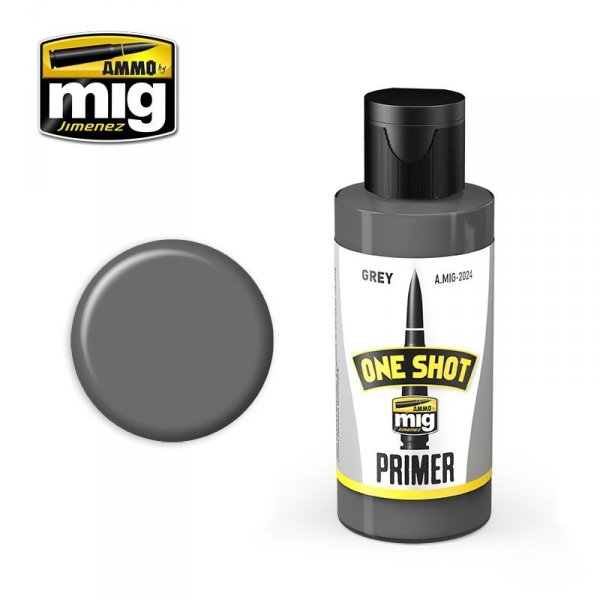 AMMO of Mig Jimenez 2024 ONE SHOT PRIMER - GREY 60ml.