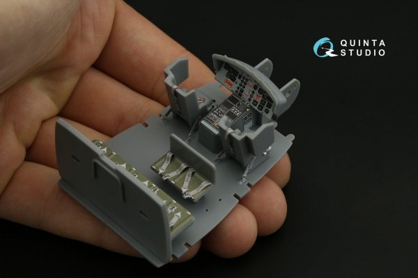 Quinta Studio QD48286 UH-1C 3D-Printed &amp; coloured Interior on decal paper (HobbyBoss) 1/48
