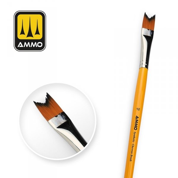 AMMO by Mig Jimenez 8588 12 Synthetic Chevron Brush