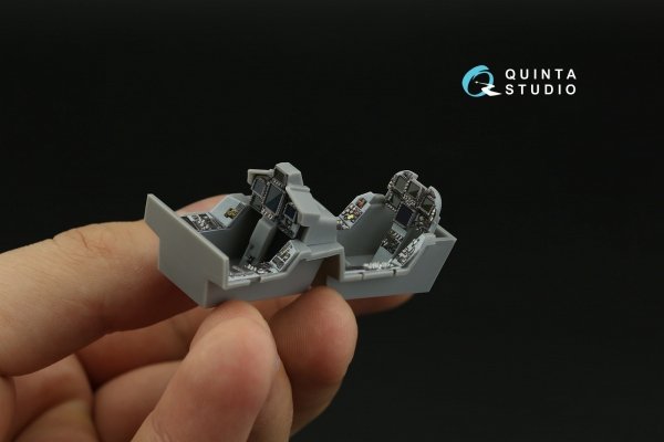 Quinta Studio QDS-48373 F/A-18F late / EA-18G 3D-Printed &amp; coloured Interior on decal paper (Hobby Boss) (small version) 1/48