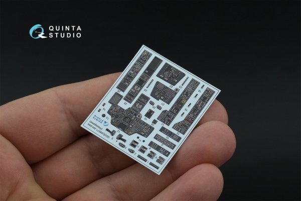 Quinta Studio QD48571 AH-64A 3D-Printed &amp; coloured Interior on decal paper (Hasegawa) 1/48
