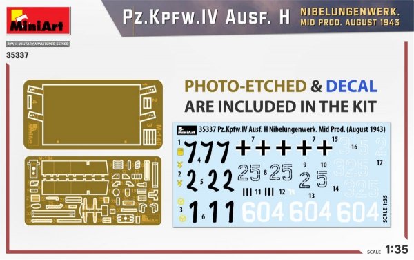 MiniArt 35337 Pz.Kpfw.IV Ausf. H NIBELUNGENWERK. MID PROD. AUGUST 1943 1/35