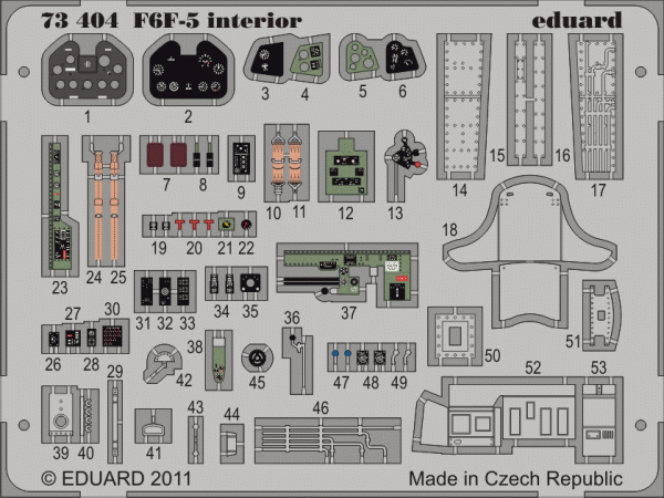 Eduard 73404 F6F-5 interior S. A. 1/72 CYBER HOBBY, DRAGON