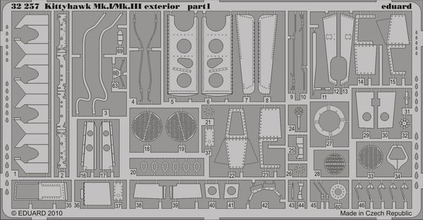 Eduard 32257 Kittyhawk Mk.I/Mk.III exterior HASEGAWA 1/32