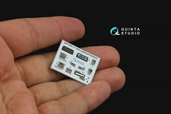Quinta Studio QD72051 F-35A Lighting II 3D-Printed &amp; coloured Interior on decal paper (Tamiya) 1/72