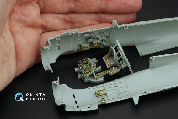 Quinta Studio QD48468 A6M2 Zero (Mitsubishi Prod.) 3D-Printed coloured Interior on decal paper (Academy) 1/48
