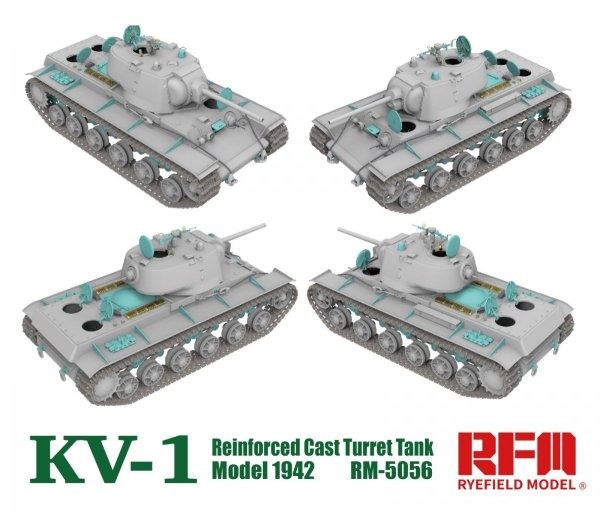 Rye Field Model 5056 KV-1 Reinforced Cast Turret TankModel 1942 1/35