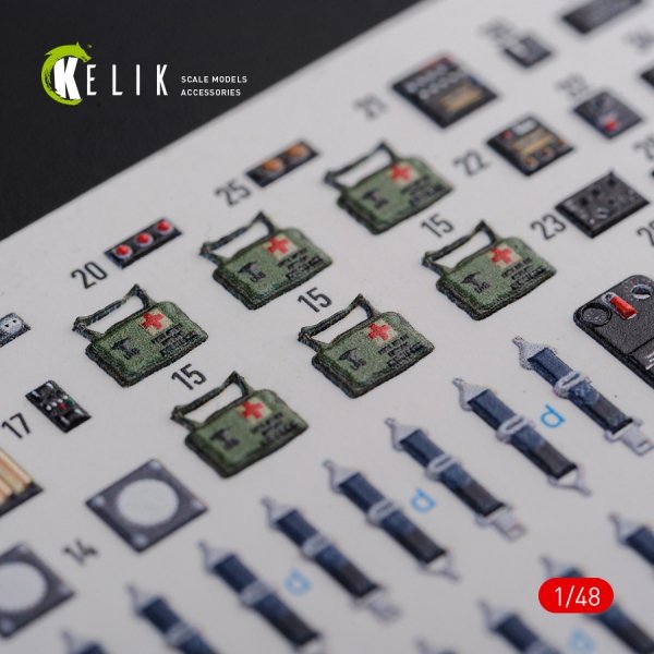 KELIK K48093 CH-47F interior 3D decals for Italeri kit 1/48